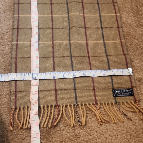 Burberry Tan and Red Plaid Scarf - Picture 16 of 16